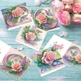 thumbnail image 5 of 6pcs Diamond Painting Kit Greeting Cards Vibrant Floral Theme 5D Handcrafted Art Birthday Holiday Gift Cards with Envelopes, 5 of 7