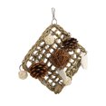 thumbnail image 1 of Tapete de escalada para loros, juguete de algas marinas, hamaca tejida para pájaros, red para masticar con hueso de sepia para agapornis y cacatúas., 1 of 14