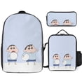 thumbnail image 1 of Creyon Shin-chan Backpack Three Piece Essentials 17 Inch Bag Lunch Tote Pen Case, 1 of 5