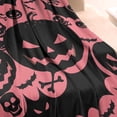 thumbnail image 3 of Halloween Pink Spooky Pumpkins and Bats Blanket,Comfortable Soft Flannel Throw Blanket,All Season,Warm Lightweight Blankets for Sofa Bed Couch Living Room Chair,40"x50", 3 of 4