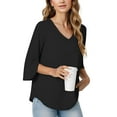 thumbnail image 5 of Weardear Women Summer Tops Dressy Casual Tops 2024 Fashion Business Office Chiffon Blosue Shirts V Neck Lady Work Outfits, 5 of 6