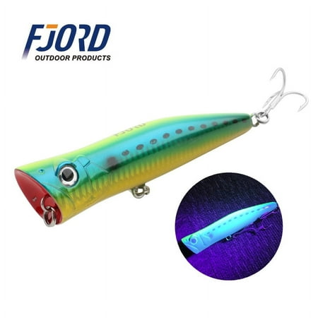 140mm 51g Popper Fishing Lure Sea Saltwater Hard Baits Floating UV Effect Swimbaits Surface Tuna Topwater Artificial Baits color 9