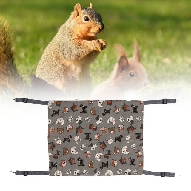 Double Layer Plush Cat Hammock for Rabbits Kittens Hamsters Puppies Ferrets, Soft Comfortable Warm Pet Bed
