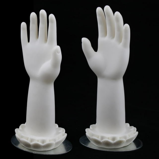Ensemble de 2 Mains d'Enfant Blanc Support de Bras Stand Montre Montrant