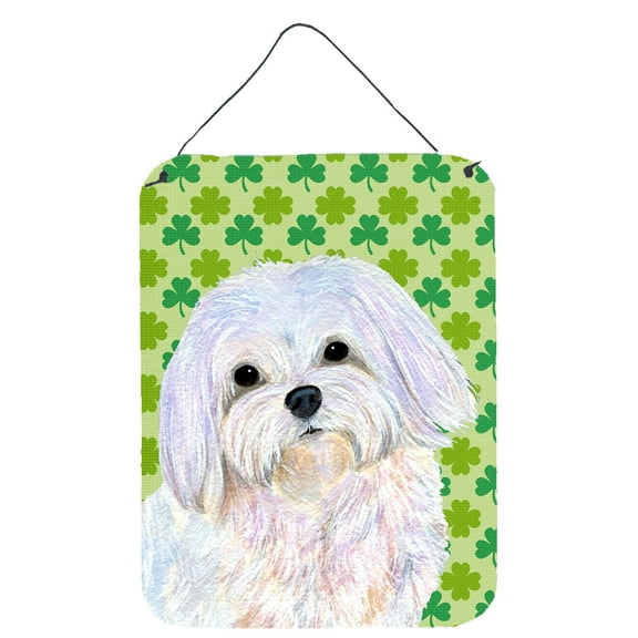 Maltese St. Patricks Day Shamrock Portrait Wall or Door Hanging Prints