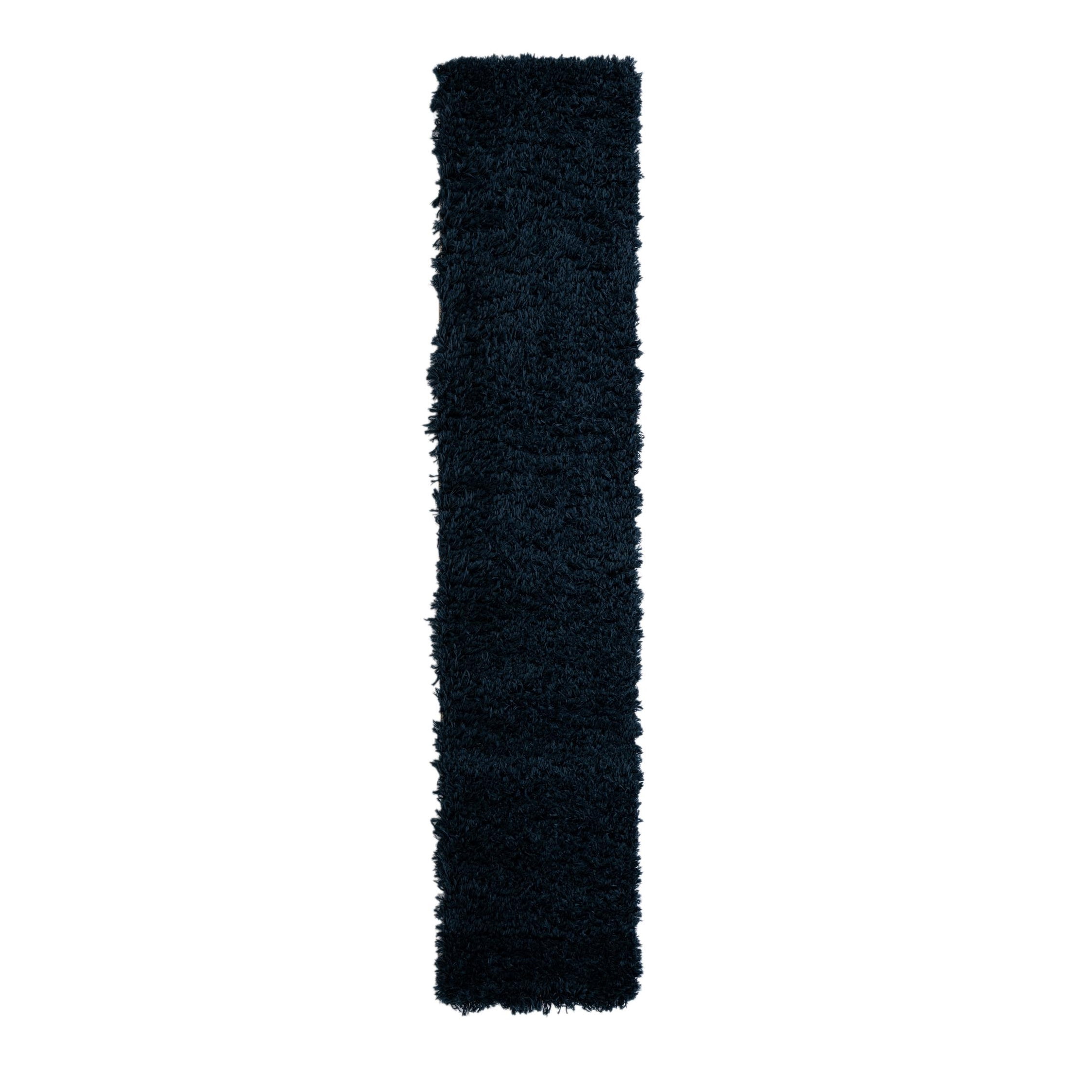 Marilyn Monroe Opulence Shag Collection Area Rug - Silver Screen (2' x 10' Runner Aegean Blue)