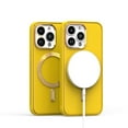 thumbnail image 3 of For Apple iPhone 11 /6.1" Ultimate PU Leather Hybrid with MagSafe Compatible Bumper Gold Frame Protection Cover ,Xpm Phone Case [ Yellow ], 3 of 6