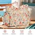 thumbnail image 5 of Gocvo Multiple Pockets Corduroy Bag, Large Tote Bag for Women, Ladies Bag Casual Hobo Handbags(Retro Flower), 5 of 9