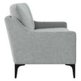 thumbnail image 3 of Loveseat Sofa Couch, Light Grey Gray, Fabric, Mid Century Living Lounge Cafe Lobby Hospitality Restaurant, Modern Contemporary HB34318, 3 of 9