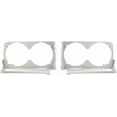 thumbnail image 2 of Headlight Pair Compatible with 1971-1972 Cutlass F85 Cruiser Headlamp Housing Driver Side & Passenger Side Plastic(ABS) Silvery, 2 of 9