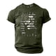 thumbnail image 4 of Tops para hombre, blusas y camisas de cuello redondo y manga corta para hombre. Top/camisa de cuello redondo y manga corta con estampado del Día de la Independencia para hombre. Tops para hombre., 4 of 5