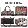 thumbnail image 4 of Large Capacity Tote Bag,Pioneer Flower Floral Print Pattern Handbag Fashion Luxury Tote Bag,15.7"x13"x 5.1" Inches,Laptop Compatible, 4 of 6