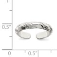 thumbnail image 2 of 925 Sterling Silver Adjustable Toe Ring Open Midi, 2 of 6