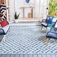 thumbnail image 2 of SAFAVIEH Courtyard Janey Bordered Indoor/Outdoor Area Rug, Blue/Light Beige, 8' x 11', 2 of 10
