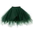 thumbnail image 3 of HAOTAGS Layered Tutu Skirt for Girls(3-9), School Princess Ballet Dance Dress Army Green 3-8Years, 3 of 4