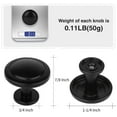 thumbnail image 5 of YIHATA  1-1/4" (31mm) Zinc Alloy Cabinet Knob, Matte Black, 6 Pack, 5 of 7