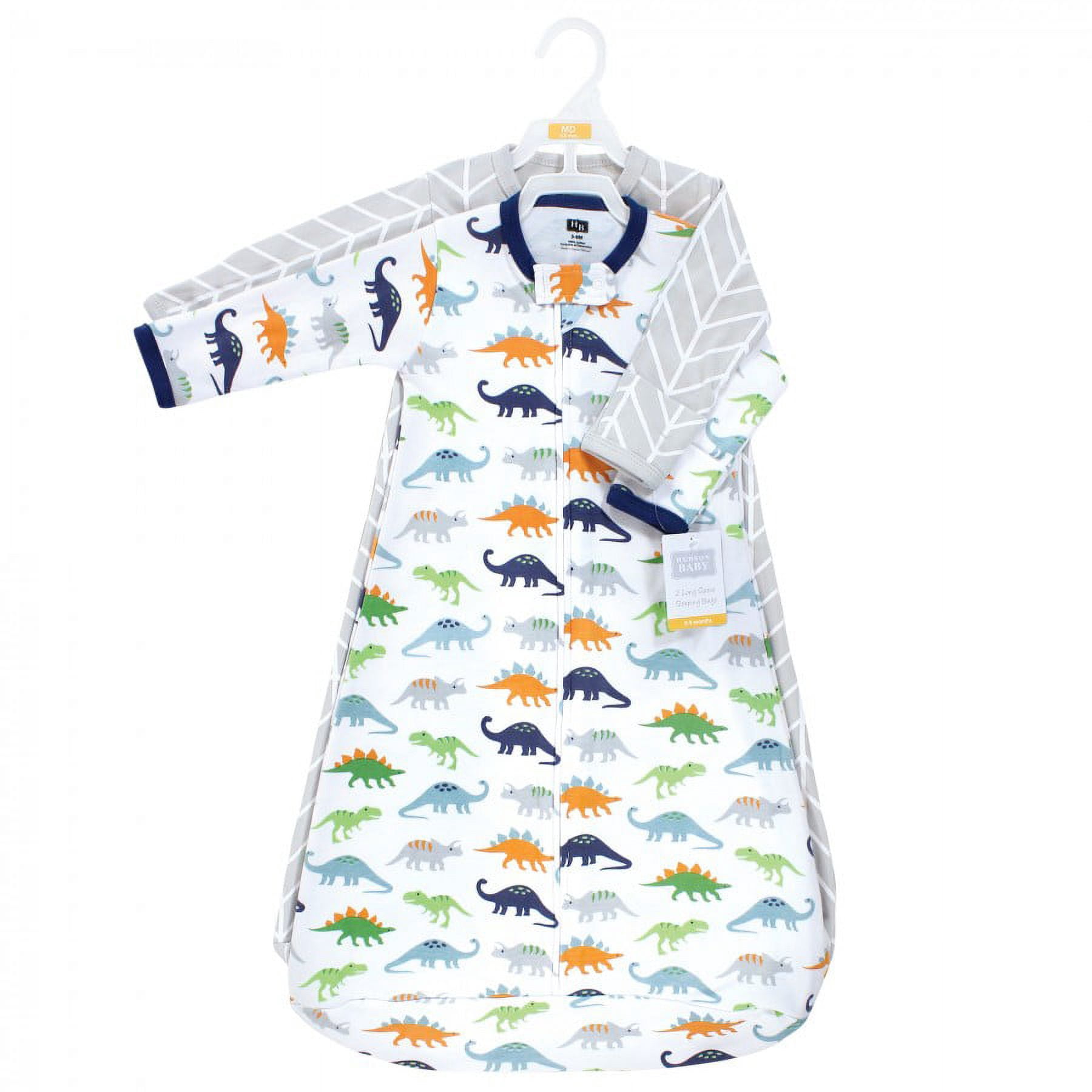Hudson Baby Infant Boy Cotton Long-Sleeve Wearable Sleeping Bag, Sack, Blanket, Dinosaurs, 18-24 Months