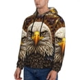 thumbnail image 3 of Lsque Vintage Pattern Bald Eagle Pattern Casual Men's Hoodie,Hooded Sweatshirt with Kangaroo Pocket,Pullover Hoodie-XX-Large, 3 of 7