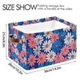 thumbnail image 4 of Yayeee 2 Pack Canvas Storage Basket with Handles for Shelves Fabric Bins Closet Organizer, Pink Flowers Pattern, 4 of 8