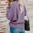 thumbnail image 4 of Turilly Women's Casual Loose Solid Color Knit Sweater V-Neck Sweaters, 4 of 6
