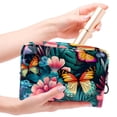 thumbnail image 4 of Flower Butterfly Large Capacity Waterproof PVC Cosmetic Travel Bag with Zipper Pouch for Ladies and Girls, Lightweight Printed Design Men's Toiletry Bag, Extra Large Toiletry Bag for Women on the Go, 4 of 6