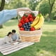 thumbnail image 4 of Cesta De Mimbre Tejida Con Asa, Portátil, Para Jardín, Para Guardar Cosas, Para Picnic, Pascua, Organizar, Recoger Verduras, 4 of 5