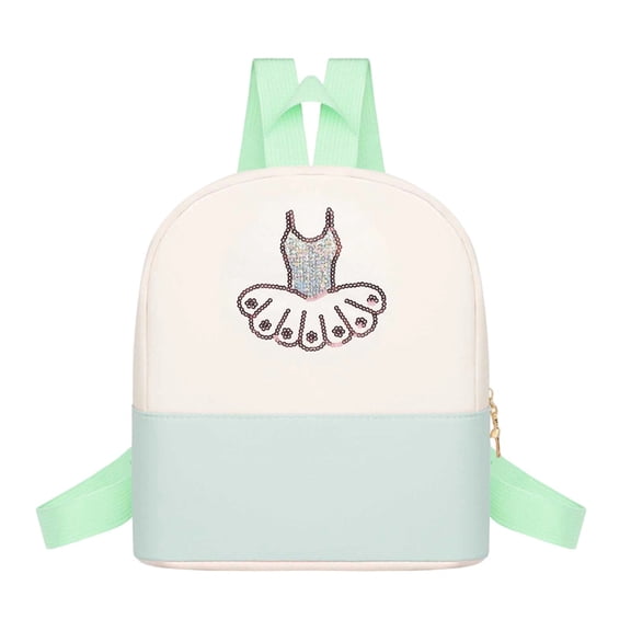 gcong Stylish Ballerina Dance Backpack For Cute Cartoon School Bag And Shoulder Storage For Daily Use Green