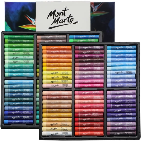 Pasteles al óleo Mont Marte Vibrant Hues Premium, 120 unidades