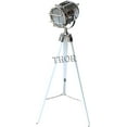 thumbnail image 2 of Vintage Nautical Floor Lamp Spotlight White Wooden Tripod Home & office Decor, 2 of 3