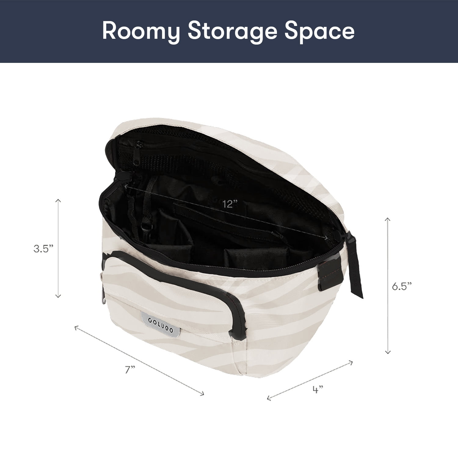 Colugo - The On the Go Organizer, Designed to Fit Stroller, Dune Zebra