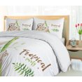 thumbnail image 4 of Ambesonne Sloth Duvet Cover Sets, Happy Family Boho Style, 2-Queen, Pale Brown Green, 4 of 6