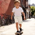 thumbnail image 4 of Fengqque Boys and Girls Dolphin Shorts Elastic Waist Dstring Active Summer Shorts Solid Color Sports Shorts Beige 0-1 Years, 4 of 8