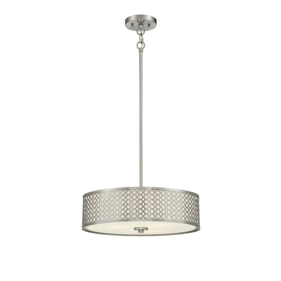Trade Winds Lighting 3-Light Pendant Light In Brushed Nickel