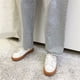 thumbnail image 4 of Pantalones deportivos Mujer Pantalón largo holgado informal de cintura alta con pierna ancha, Gris, M Eigraketly AP001468-01B, 4 of 7