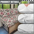 thumbnail image 6 of Uorisanigo RV Dinette Cushion Covers Camper Cushion Slipcover, Stretch Pink Rose Print Loveseat Sofa Furniture Protection Machine Washable Polyester Fabric Fits for RV Bench Seat, 6 of 7