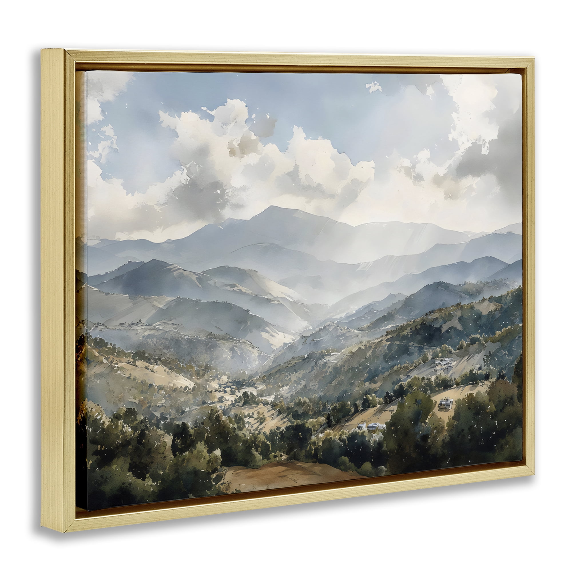 Stupell Industries Everything Under The Sun Gold Framed Floater Canvas Wall Art, design by Franklyn Gregory