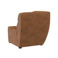 thumbnail image 3 of Sunpan Cornell 16.5" Modern Faux Leather Modular Corner Chair in Tobacco Tan, 3 of 9