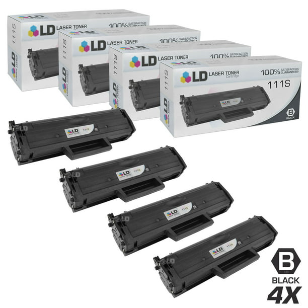 West eindeloos activering LD Compatible Replacements for Samsung MLT-D111S Set of 4 Black Laser Toner  Cartridges for use in Samsung Xpress M2020W, and M2070FW s - Walmart.com