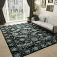 thumbnail image 6 of Rugs For Bedroom Living Room Rug, Modern Area Rugs 5x7 Non-Slip Washable, Chenille Printed Vintage Rugs For Bedroom Dinning Room Office,Black And White, 6 of 11