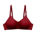 thumbnail image 4 of ALLLIST Women's Bras Unlined Wirefree Full Coverage Training Cozy Solid Red T Shirt Womens Lingerie Size S-XL, 4 of 5