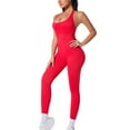 thumbnail image 2 of Uaswgudfs Women's Backless Yoga Jumpsuit Tummy Control Peach Butt Lifting Strap Neck Shapewear Workout Activewear, 2 of 6