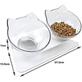 thumbnail image 2 of 1 Uds ortopédico antivómitos para mascotas con soporte elevado, comedero doble para gatos, plataforma inclinada de 15°, perfecto para gatos y perros pequeños JM, 2 of 5