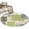 thumbnail image 2 of Sage Green Paint Round Area Rugs 3 ft, Abstract Mottled Washable Small Area Rug with Non-Slip Sturdy Edge Binding Round Front Door Mat Floor Carpet for Entryway, 2 of 9
