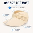 thumbnail image 7 of WCJM Women's UPF 50 Wide Brim Visor Hat 2 Pack Lightweight Foldable Ponytail Friendly Cap for Summer Beach Travel Running, 7 of 7