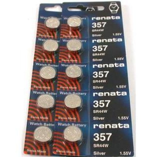 Renata 357 Silver Oxide Battery 10 Pack