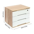 thumbnail image 2 of Wooden Desktop Storage Box Desk Organizer Desktop Box with Lockable Drawers, 2 of 12