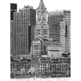thumbnail image 2 of Wang, Melissa 12x14 White Modern Wood Framed Museum Art Print Titled - BandW Us Cityscape-Boston, 2 of 4