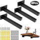 thumbnail image 1 of Equerre Etagere Industrielle Support D'Étagère Murale Fixation Rétro,Supports Plateaux En Métal Avec Vis Tablette Mural Bride, Noir En Acier Inoxidable, 4 Piezas (300 Mm/12 In), 1 of 1