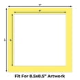 thumbnail image 2 of Yellow Picture Frame Mat for 11x11 Frames - Fits 9x9 Photos - 1 Mat, 2 of 7