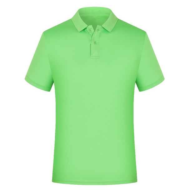 Blusa y camisa de manga corta con cuello vuelto para niños, camiseta de verano de color liso con cuello de manga corta para niños, camiseta de poliéster para niños